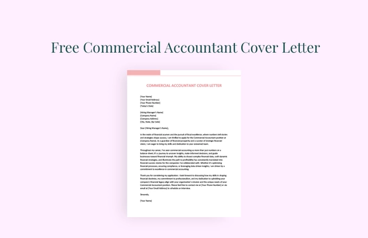 Commercial Accountant Cover Letter Commercial Accountant Cover Letter