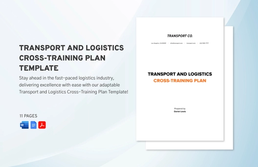 Transport and Logistics Cross-Training Plan Template