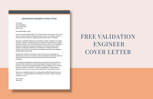 Validation Engineer Cover Letter