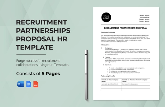 Recruitment Partnerships Proposal HR Template Recruitment Partnerships Proposal HR Template