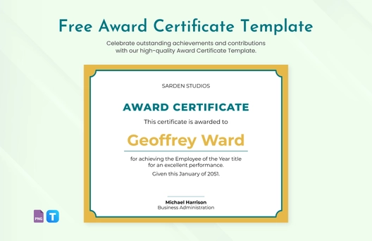 Award Certificate Template