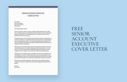 Senior Account Executive Cover Letter Senior Account Executive Cover Letter