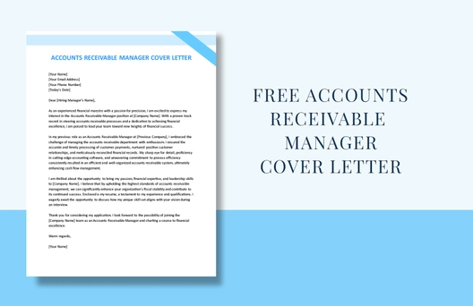 Accounts Receivable Manager Cover Letter Accounts Receivable Manager Cover Letter