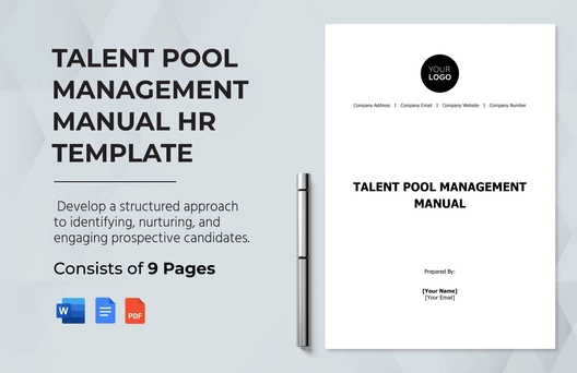 Talent Pool Management Manual HR Template