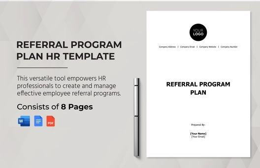 Referral Program Plan HR Template