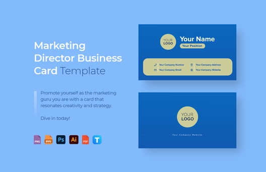 Marketing Director Business Card Template