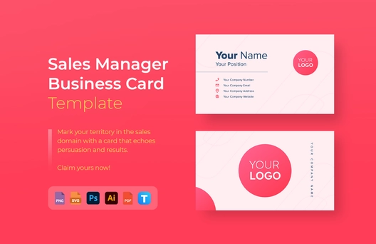 Sales Manager Business Card Template