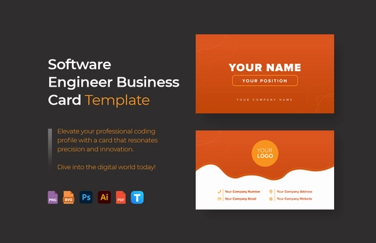 Software Engineer Business Card Template