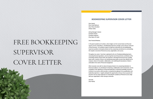 Bookkeeping Supervisor Cover Letter