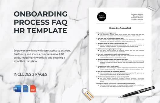 Onboarding Process FAQ HR Template Onboarding Process FAQ HR Template
