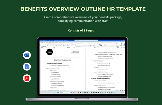 Benefits Overview Outline HR Template