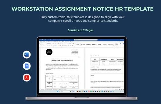 Workstation Assignment Notice HR Template