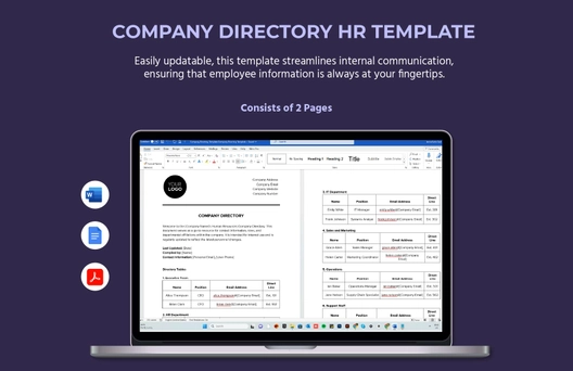 Company Directory HR Template