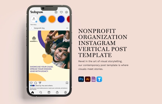 Nonprofit Organization Instagram Vertical Post Template