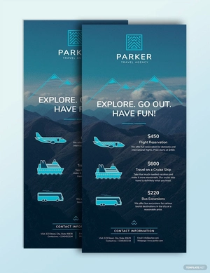 Travel Agency Rack Card Template