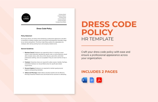 Dress Code Policy HR Template