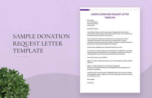 Sample Donation Request Letter Template