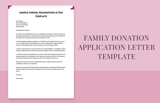 Sample Formal Resignation Letter Template