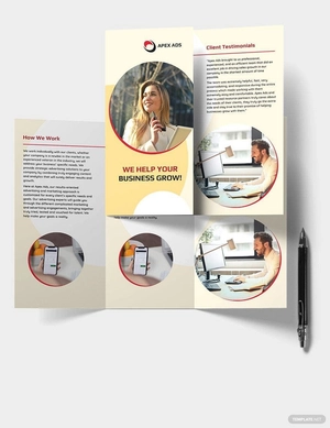 Advertising Consultant Tri-Fold Brochure Template