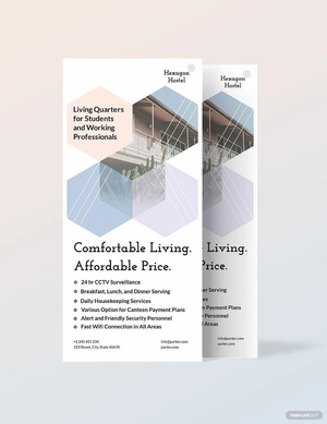 Hostel Rack Card Template