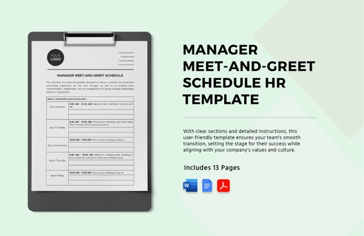 Manager Meet-and-Greet Schedule HR Template