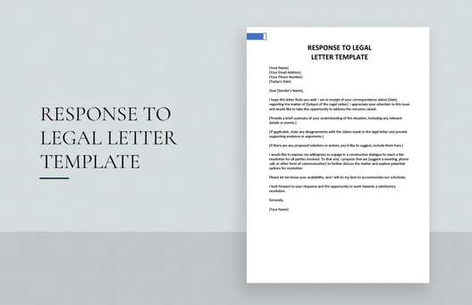Response to Legal Letter Template