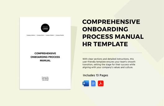Comprehensive Onboarding Process Manual HR Template