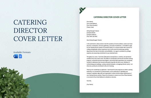 Catering Director Cover Letter Catering Director Cover Letter