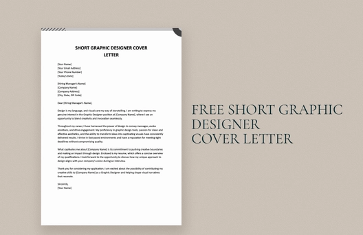 Short Graphic Designer Cover Letter Template
