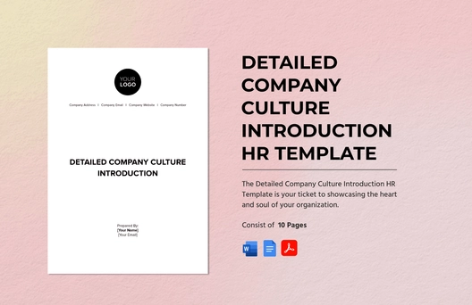 Detailed Company Culture Introduction HR Template