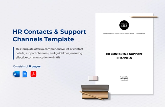 HR Contacts & Support Channels Template
