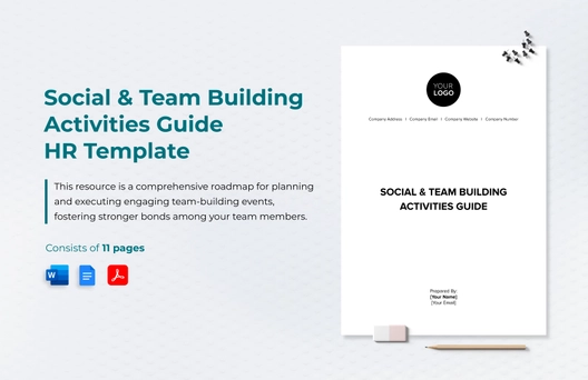 Social & Team Building Activities Guide HR Template