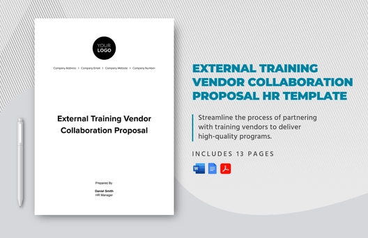 External Training Vendor Collaboration Proposal HR Template