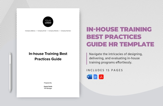In-house Training Best Practices Guide HR Template In-house Training Best Practices Guide HR Template
