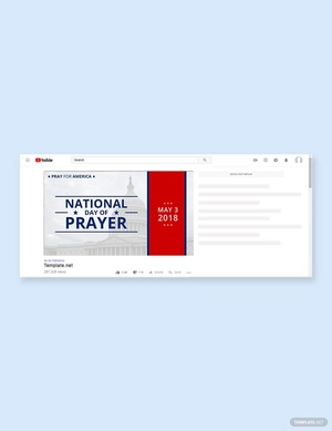 National Day of Prayer YouTube Video Thumbnail Template