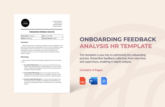 Onboarding Feedback Analysis HR Template