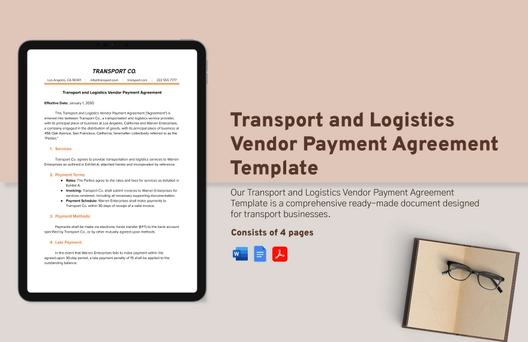Transport and Logistics Vendor Payment Agreement Template