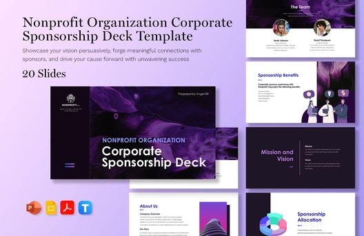 Nonprofit Organization Corporate Sponsorship Deck Template