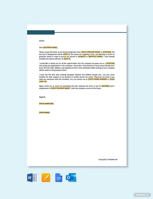 Company Employee Resignation Letter