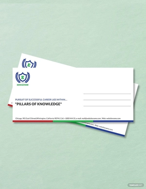 Education Envelope Template