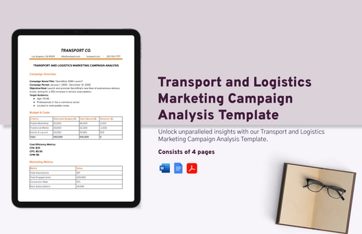 Transport and Logistics Marketing Campaign Analysis Template