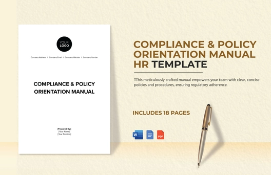Compliance & Policy Orientation Manual HR Template