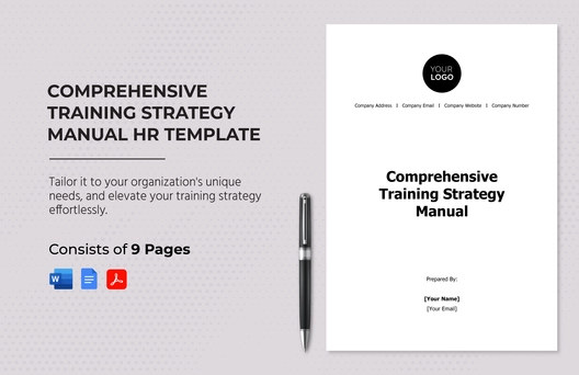 Comprehensive Training Strategy Manual HR Template