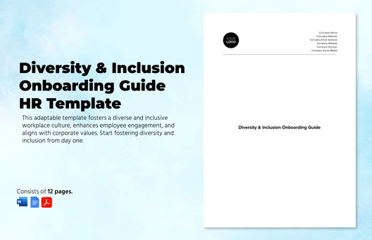 Diversity & Inclusion Onboarding Guide HR Template Diversity & Inclusion Onboarding Guide HR Template