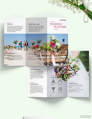 Wedding Planners Tri-Fold Brochure Template