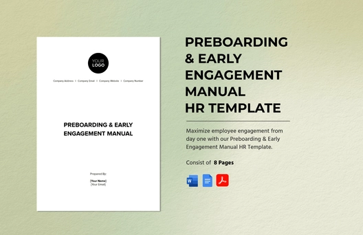 Preboarding & Early Engagement Manual HR Template