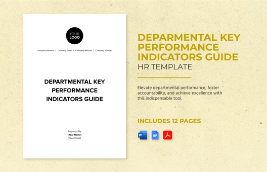 Departmental Key Performance Indicators Guide HR Template