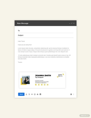 Fashion Designer Email Signature Template