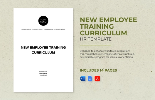 New Employee Training Curriculum HR Template New Employee Training Curriculum HR Template