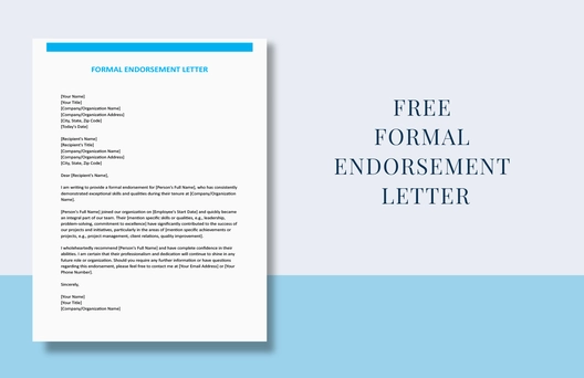 Formal Endorsement Letter